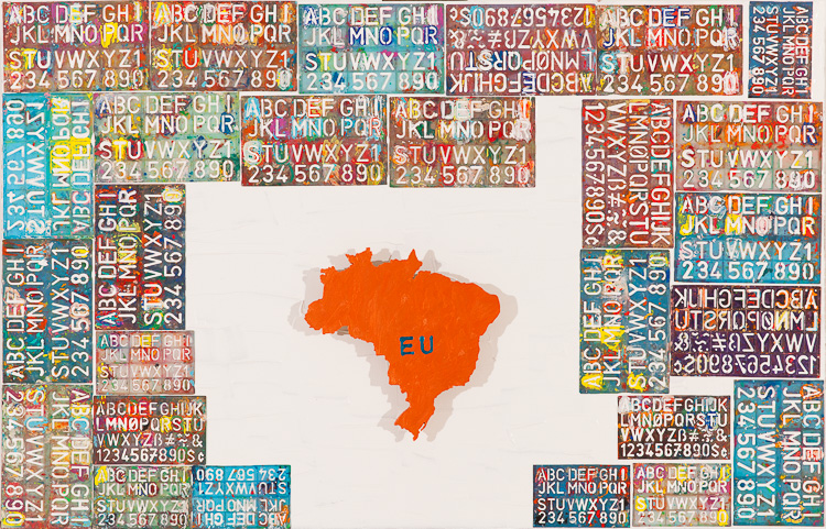 EU São Paulo, 2016 90 x 140 cm tinta acrílica e colagem sobre tela coleção AF