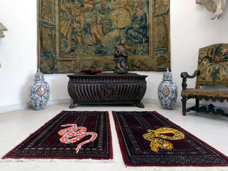 Anaconda installation at the Ema Klabin House Museum